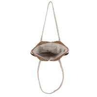 Eco-Friendly Handcrafted Round Jute Handbag with Floral Patch  Natural Sustainable Sling Tote for Women