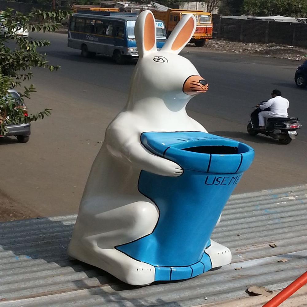 Frp Rabbit Dustbin - Capacity: 70 Ltr