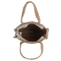 Handcrafted Eco-Friendly Jute Tote Bag with Black & Natural Color Blocking  Stylish Shoulder Bag for Women