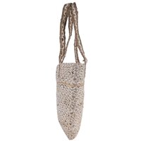 Eco-Friendly Woven Tote Bag with Flower Design  Handmade Natural Fiber Shoulder Bag for Women