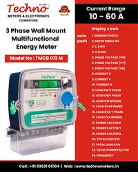 Ac Static Watt Hour Three Phase Meter