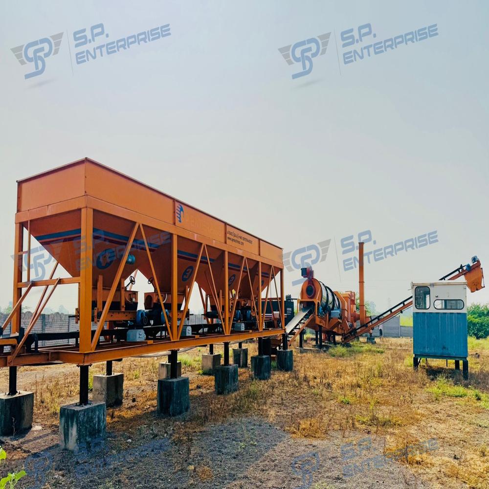 Automatic Asphalt Drum Mix Plant - Color: Yellow