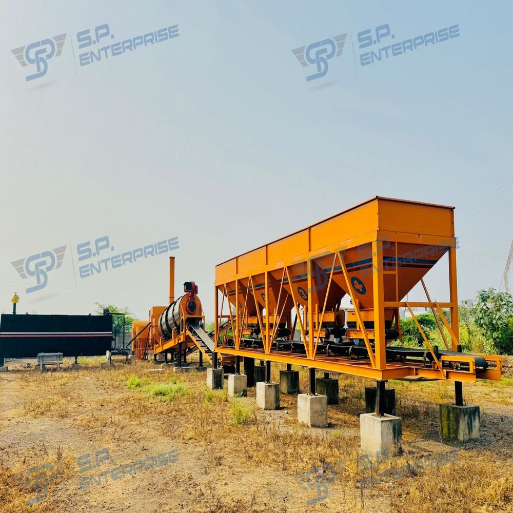 Automatic Asphalt Drum Mix Plant - Color: Yellow