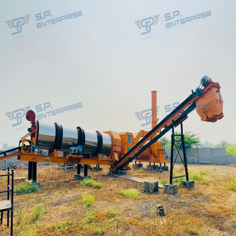 Automatic Asphalt Drum Mix Plant - Color: Yellow