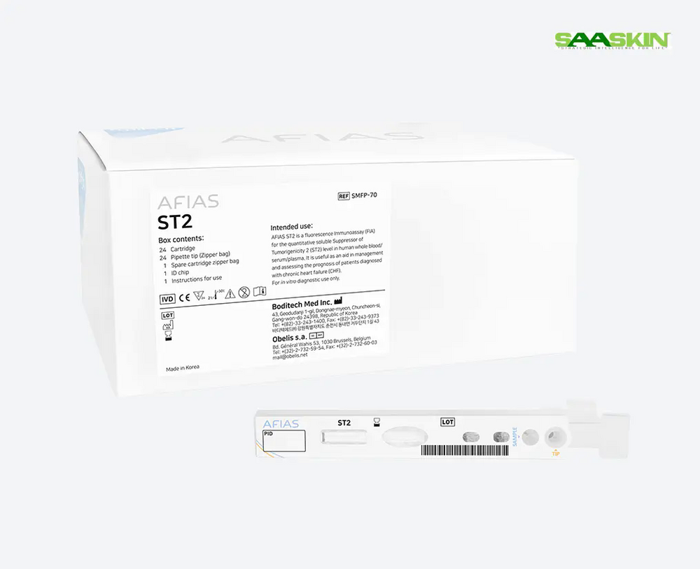 Boditech Afias St2 - Plastic Metal Electronic, 280x230x118 Mm, White/blue | Fluorescence Immunoassay, 12.5-500 Ng/ml, Portable, Lcd Touchscreen