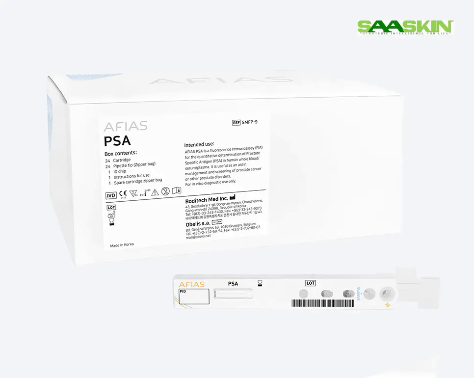 Boditech Afias Prostate Specific Antigen (Psa) - Plastic Cartridge 100x20x10mm, White | Rapid Fluorescence Immunoassay, 0.1-100 Ng/ml, Compatible With Afias-6/1