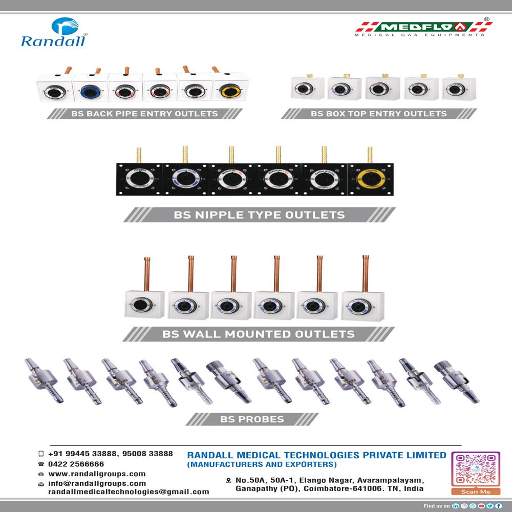 Bs Box Top Entry Medical Gas Outlets - Application: Electrical Installation