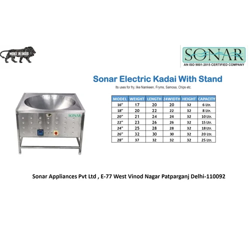 Electric Kadai With Stand - Feature: Eco Friendly