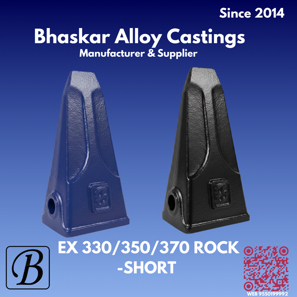 Tata 350 Rc  Bucket Tooth Points - Color: Black