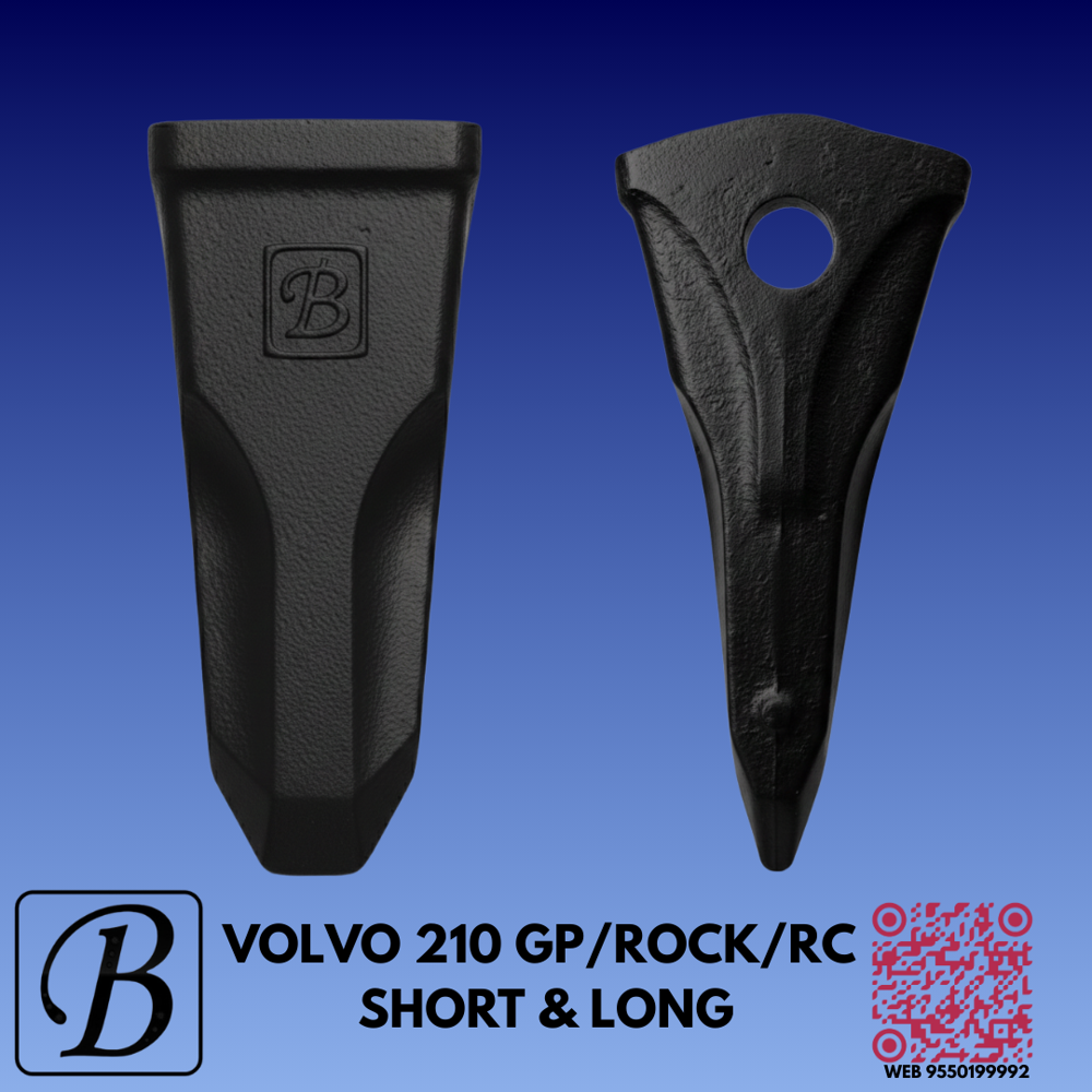 Volvo 210 Soil Tooth Points - Color: Black