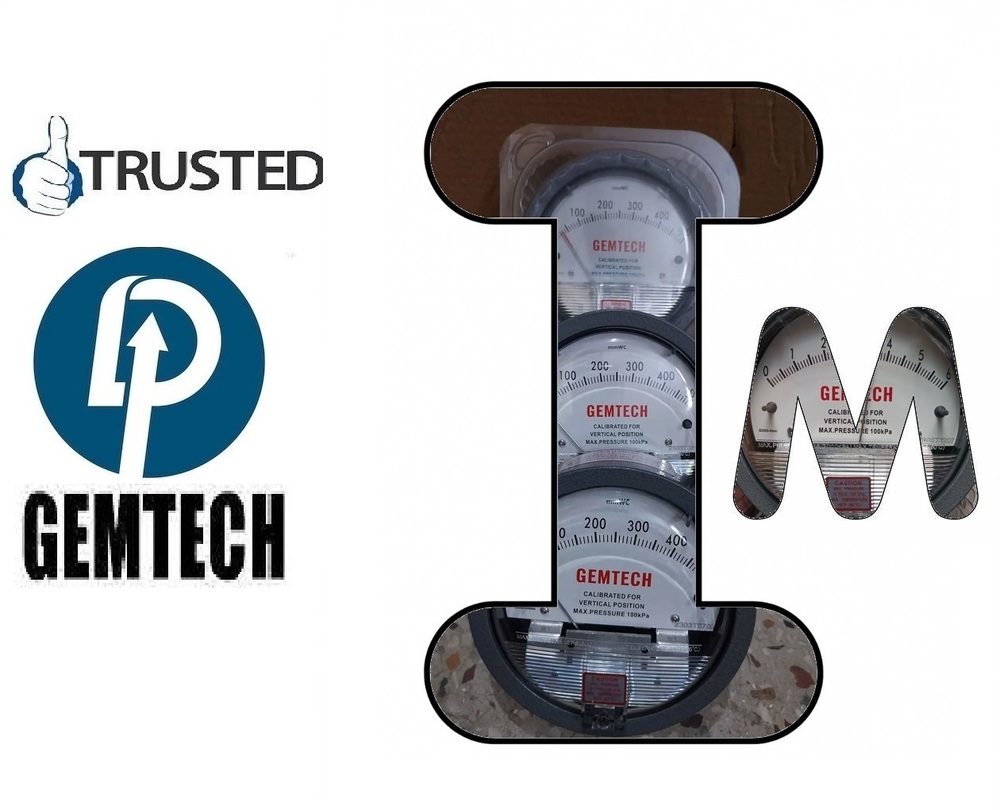 GEMTECH Differential Pressure Gauge Authorized Wholesale Dealer from D.P.ENGINEERS DELHI NCR INDIA