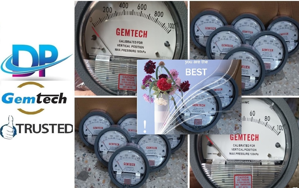 Gemtech Differential Pressure Gauge - Belagola Industrial Area Karnataka India - Color: Black