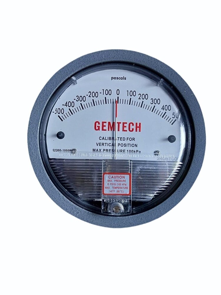 G2000-10mm Gemtech Differential Pressure Gauge Range 10 Mm Minor Divisions .20