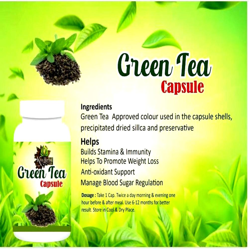 Green Tea Extract Capsules Bulk 90 Capsule - Direction: Take 1 Caps Twice A Day Morning And Evening