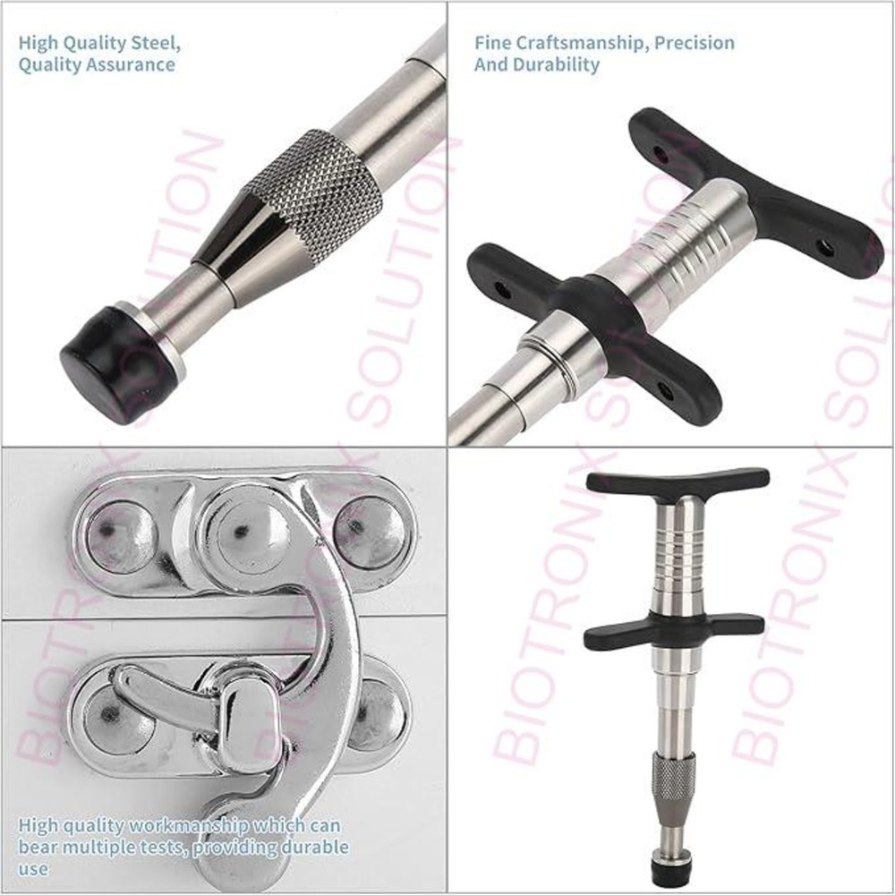 Portable Manual Chiropractor Tool Four-Head Chiropractic Adjuster for Deep Tissue Massage