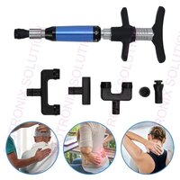 Portable Manual Chiropractor Tool Four-Head Chiropractic Adjuster for Deep Tissue Massage