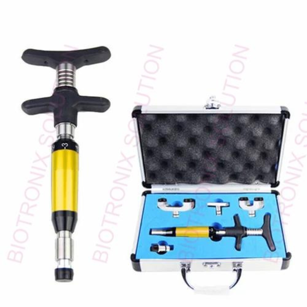 4 Heads Manual Chiropractic Adjustment Tool Deep Tissue Spine Massager