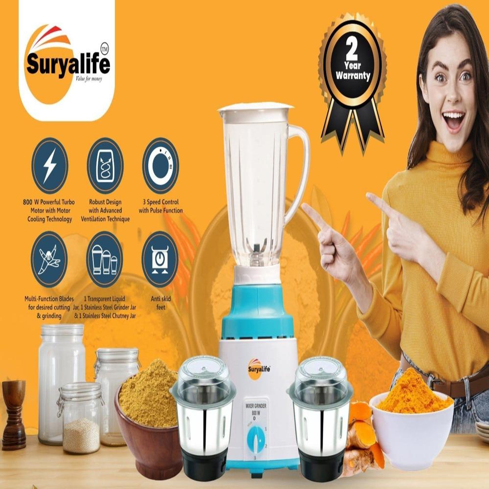 800W Mixer Grinder Aster 3 Jar