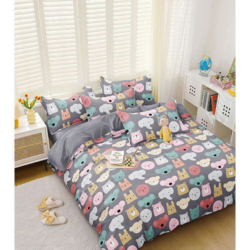 Printed cotton bed sheet for kids