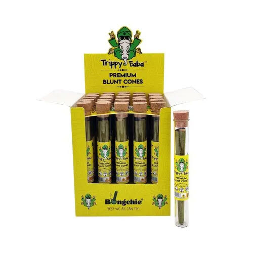 Bongchie Trippy Baba Premium Blunt Cone - Color: Green