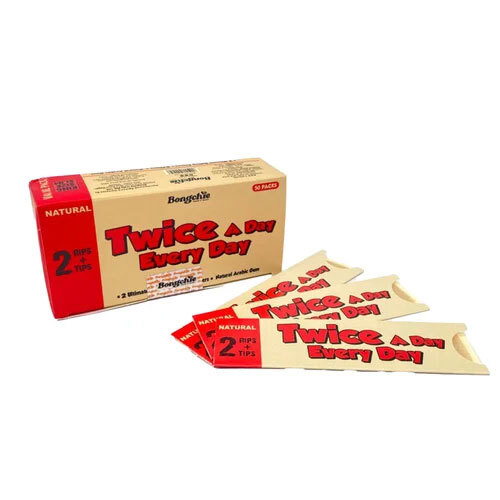 Bongchie Twice A Day Brown Ciga rette Smoking Rolling Paper