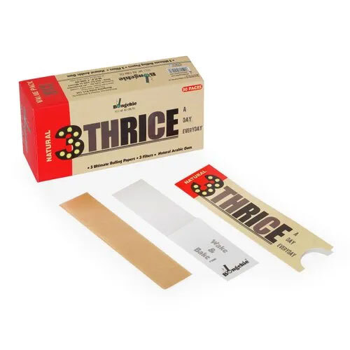 Bongchie Thrice A Day Brown Ciga Rette Smoking Rolling Paper - Pulp Material: Wood Pulp