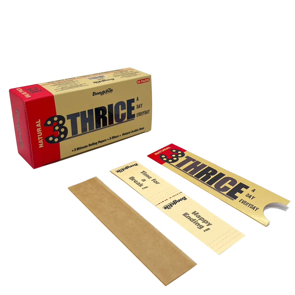 Bongchie Thrice A Day Brown Ciga Rette Smoking Rolling Paper - Pulp Material: Wood Pulp