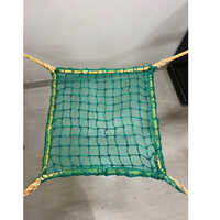 Braided Safety Net - Nylon Material, 5x10 Mtr Size, Green Color | Customized Hole Shape, Industrial Netting Usage