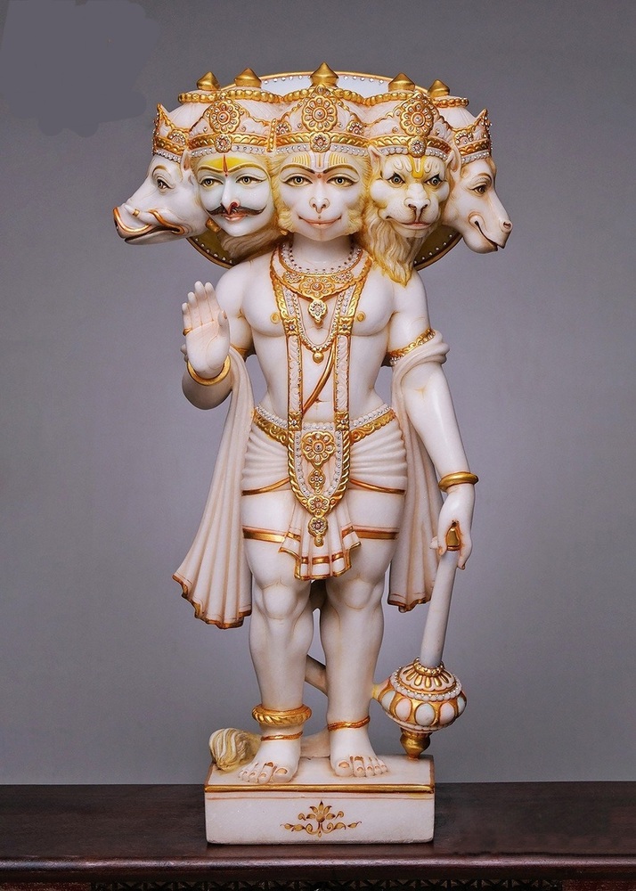 Panchmukhi hanuman marble statue