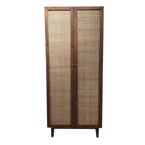 Engineered Wood Brown 2 Door Cupboard - Design: Antique