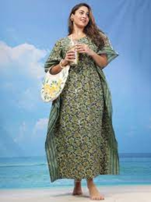 Women Designer Cotton Kaftan - Color: All Colour Available