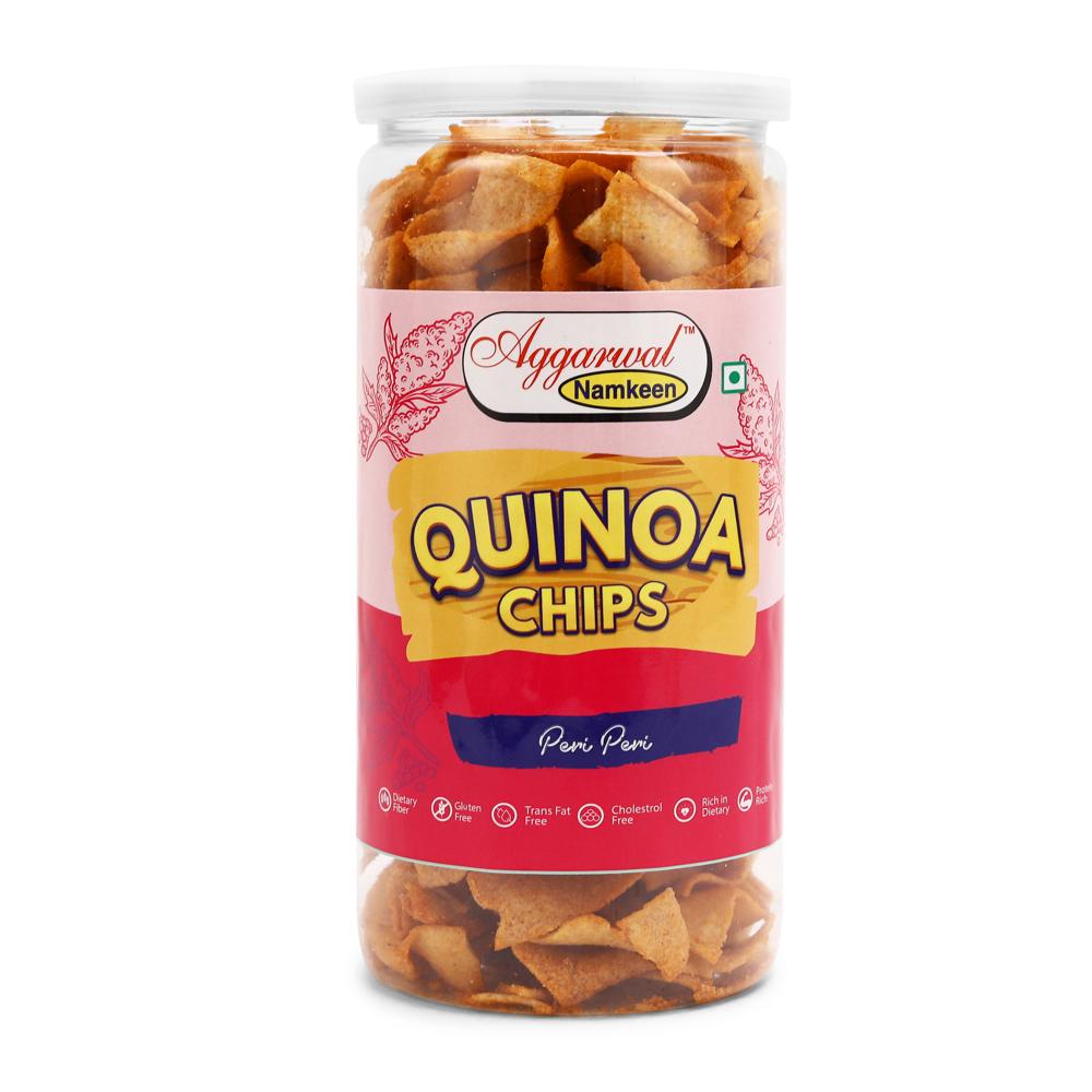 Quinoa Peri Peri Chips - Baked Quinoa Snacks, 150 Gm Bottle | Irresistible Spicy Flavor, Healthy Snacking Anytime, Convenient Packaging