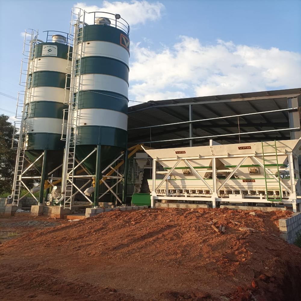 Concrete Batching Plant In Line Model - 60 Mâ³/hr Capacity, 415v Twin Shaft Mixer 1.5/1.0 Mâ³, Scada Mci 550 Control System, Inline Silo 150 Mâ³