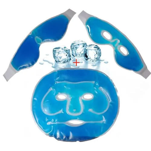 Kostech Combo Anti-Fatigue Cooling Gel Face & Eye Mask With Strap (Set Of 3)
