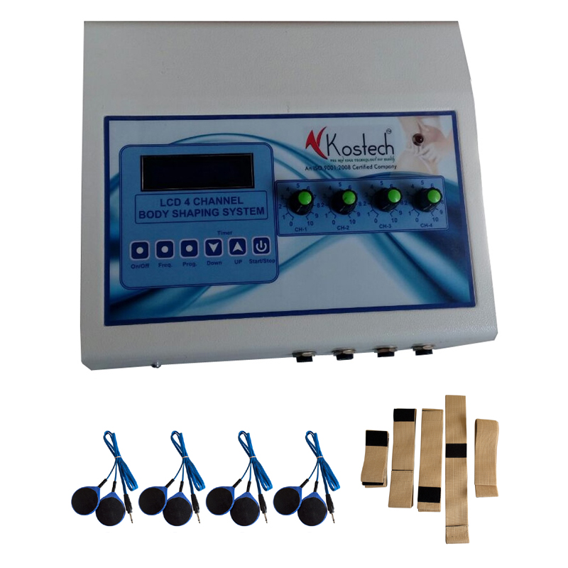 Body Toner Body Shaper 4 Channel - Color: White