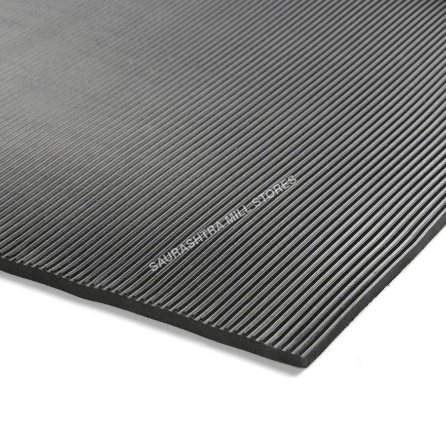 Fine Ribbed Mat - Rubber, 3mm & 6mm Thickness | Anti-Slip, 1200mm Width, 10m Length for Enhanced Traction and Safety