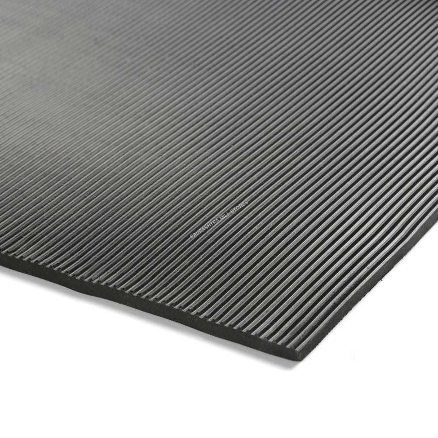 Fine Ribbed Mat - Rubber, 3mm & 6mm Thickness | Anti-slip, 1200mm Width, 10m Length For Enhanced Traction And Safety