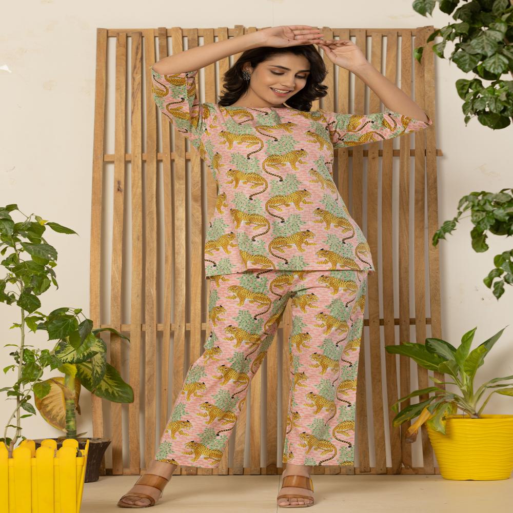 Leopard Print Night Suits Plus Size
