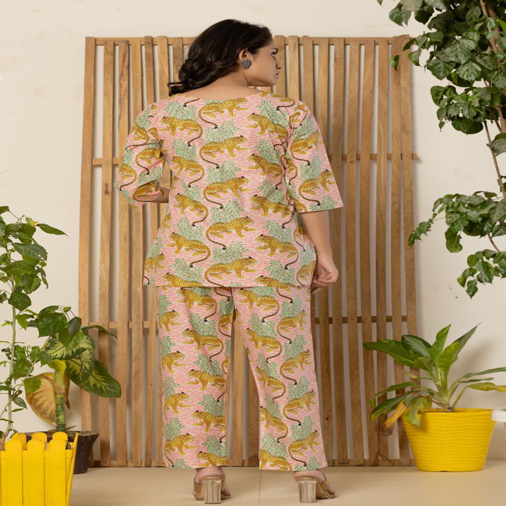 Leopard Print Night Suits Plus Size