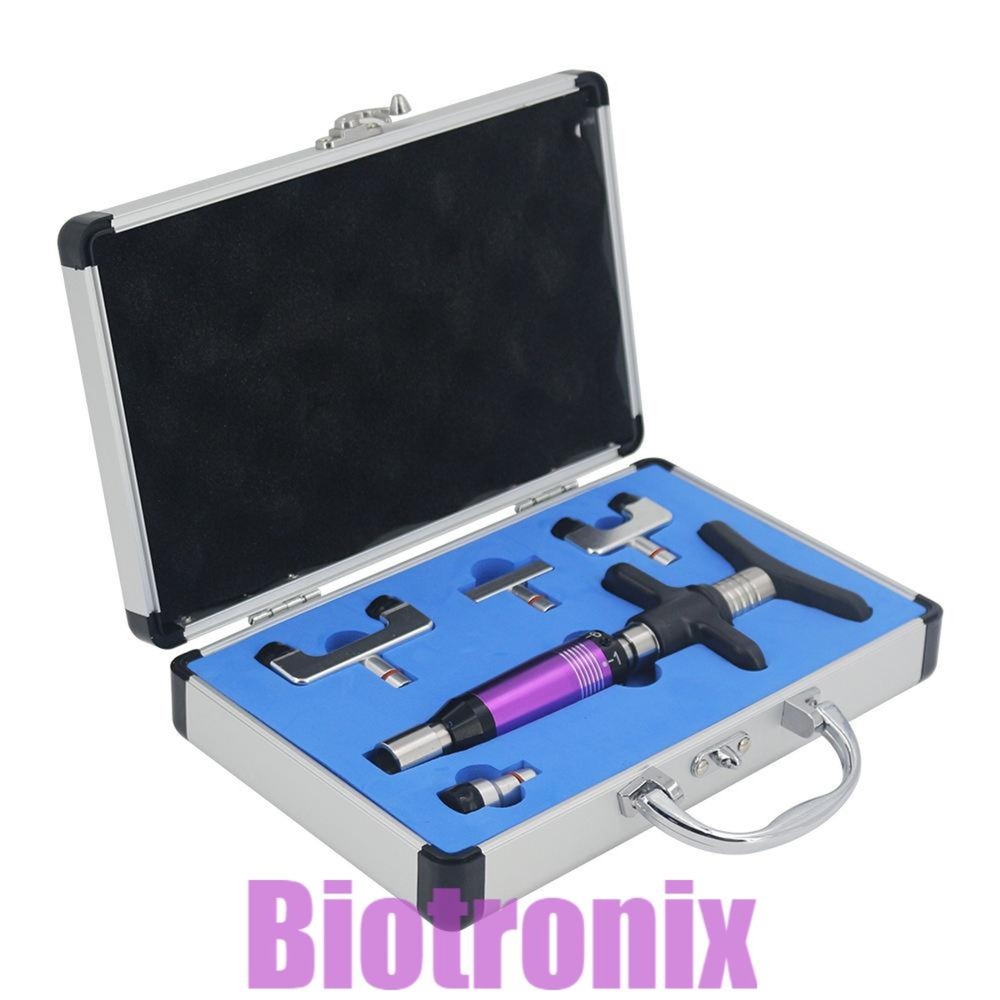 Manual Four-Head Chiropractic Adjusting Tool for Deep Tissue Back and Spine Therapy