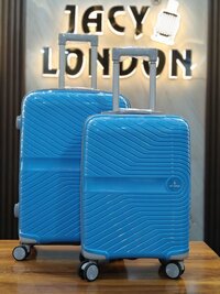 Blue 2 Pcs Set Trolley Bag - Feature: High Quality / Attractive Design