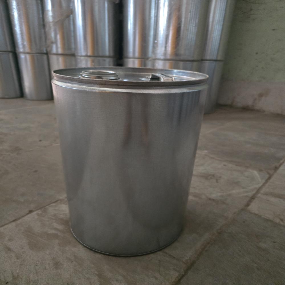 Galvanized Iron Drums - Galvanized Iron, 280x280x460 mm, Silver | Leak-Proof, Stackable, Sealed Top/Removable Lid