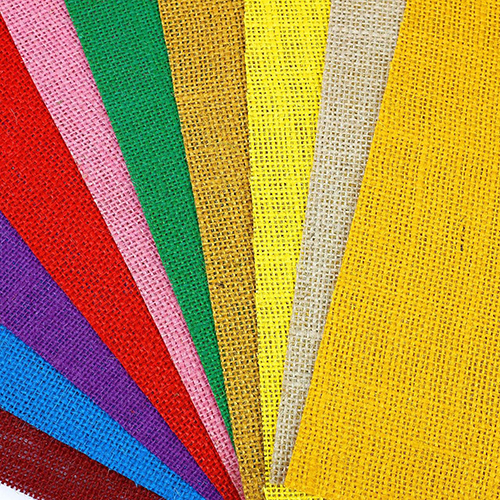 Colourful Laminated and Printed Jute Fabric
