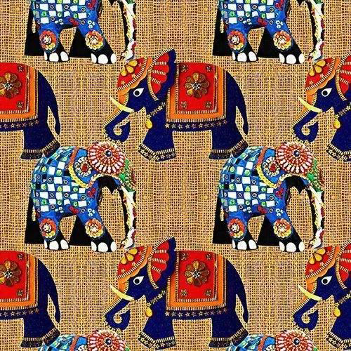 Colourful Laminated and Printed Jute Fabric