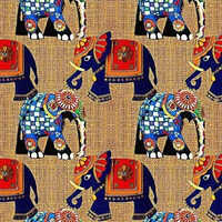 Colourful Laminated and Printed Jute Fabric