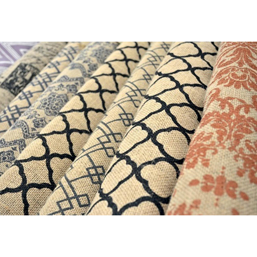 Colourful Laminated and Printed Jute Fabric