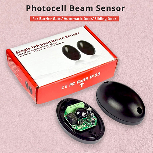 Single Infrared Photocell Beam Sensor - Color: Black