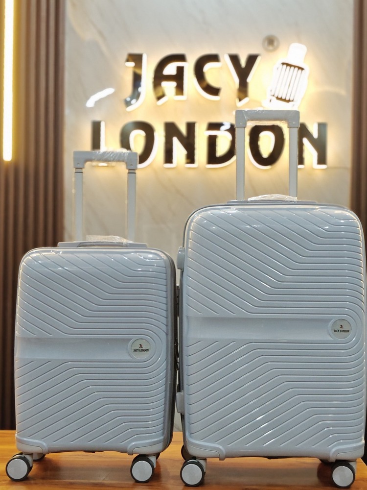 Grey 2 Pcs Set Trolley Bag - Feature: High Quality / Attractive Design