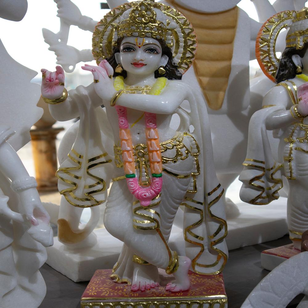 Radha krishna marble statue