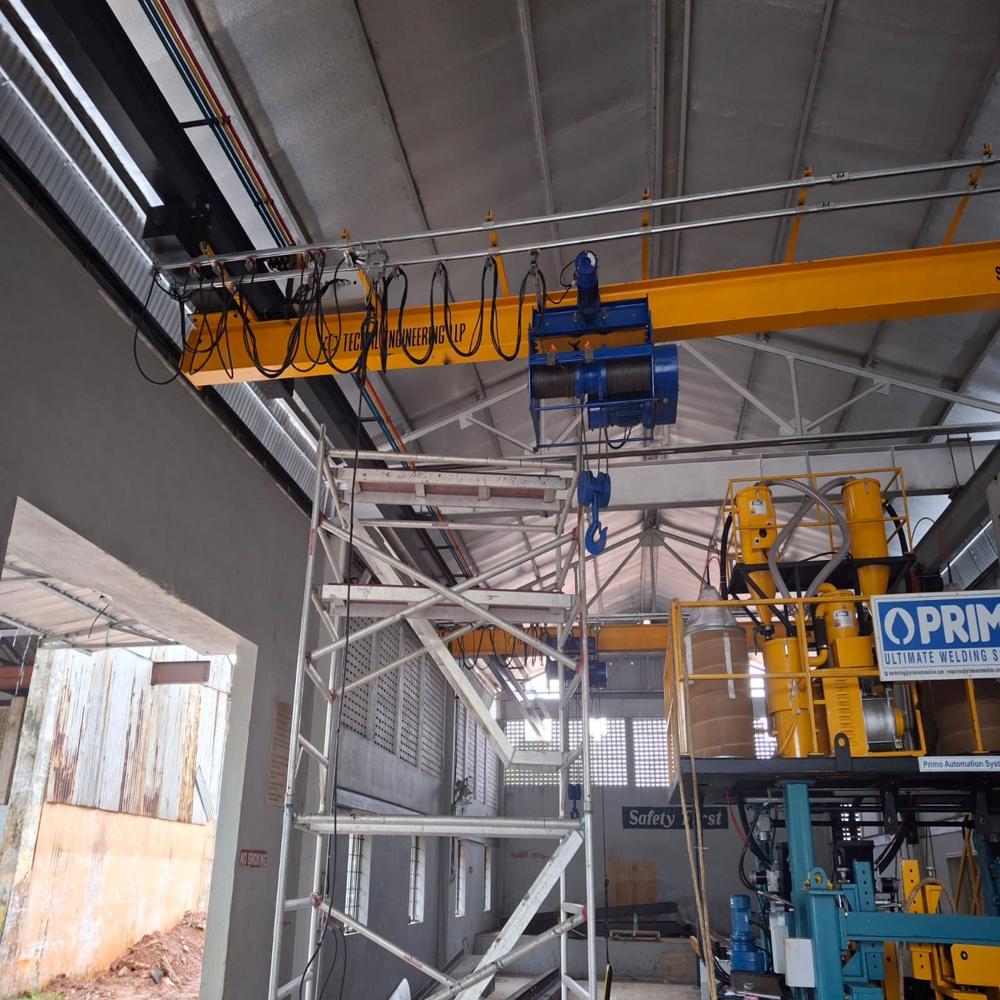Underslung Overhead Travelling Crane - Color: Golden Yellow